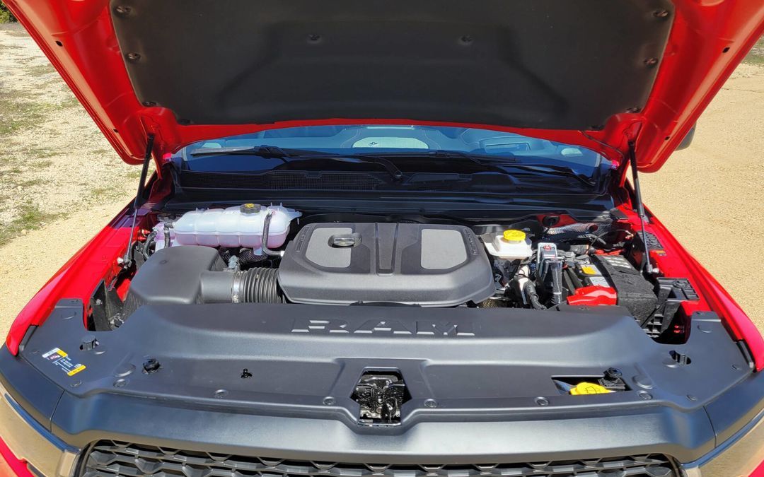Close-up of the new Hurricane engine in the Ram 1500