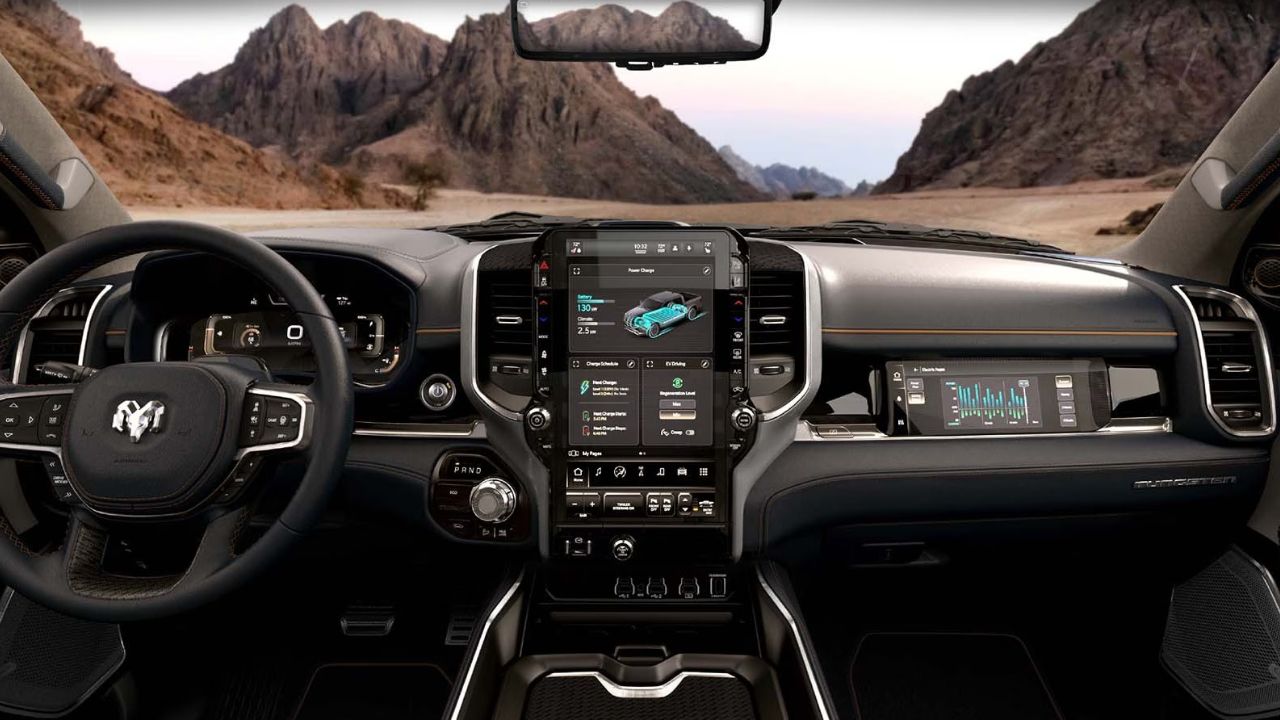 Grande vue du tableau de bord et de ses technologies