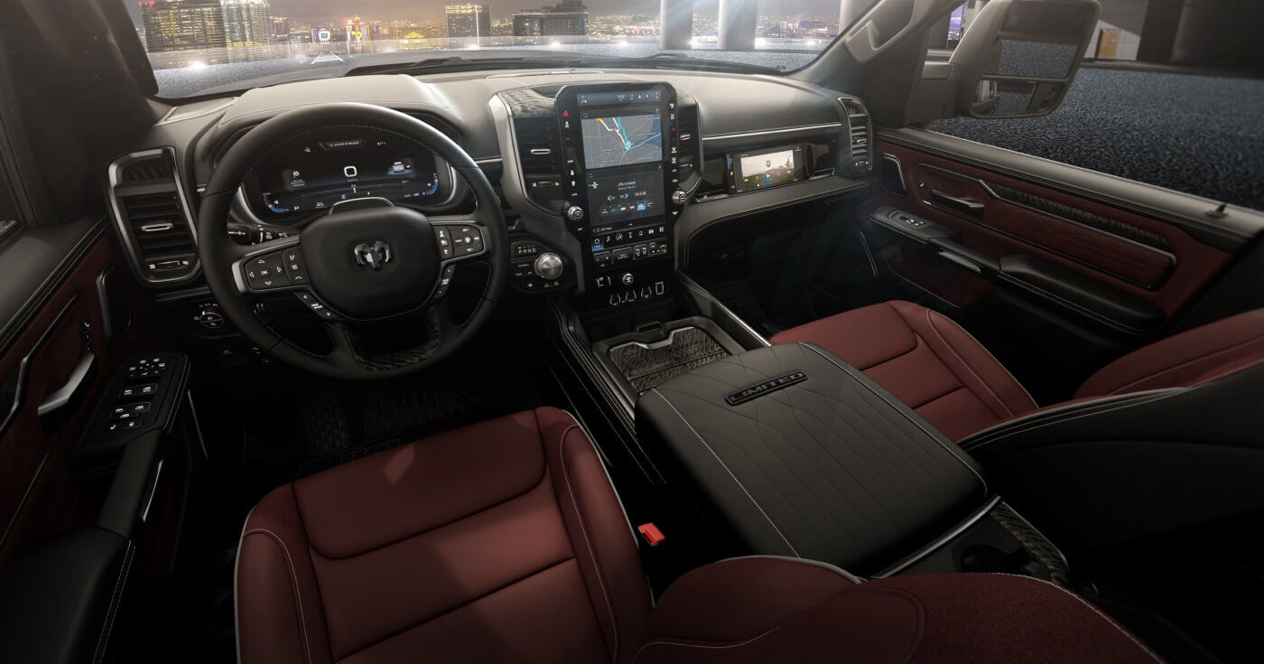 Front interior design of the 2025 RAM 1500.