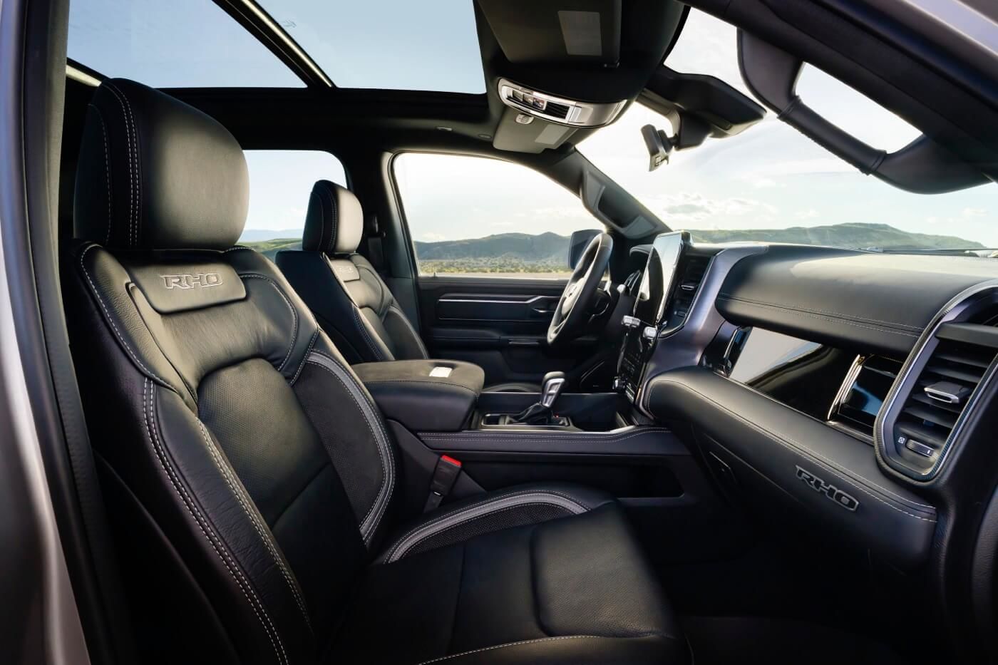 Front passenger side interior of the 2025 RAM 1500.