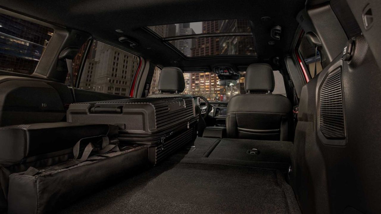 view of the cargo space of a Jeep Cherokee 2026