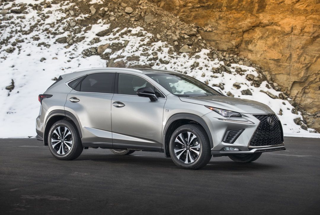 The 2018 Lexus NX SUV on the road