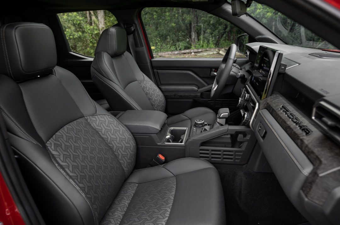 Front interior of the 2024 Toyota Tacoma Limited.