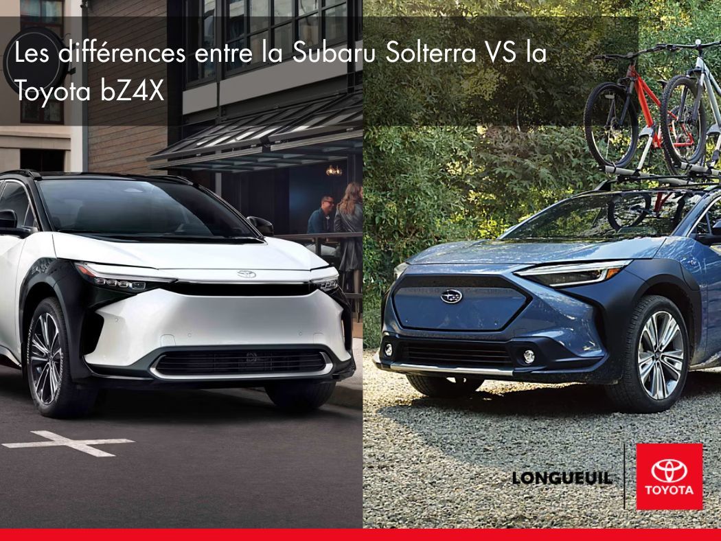 Les différences entre la Subaru Solterra VS la Toyota bZ4X