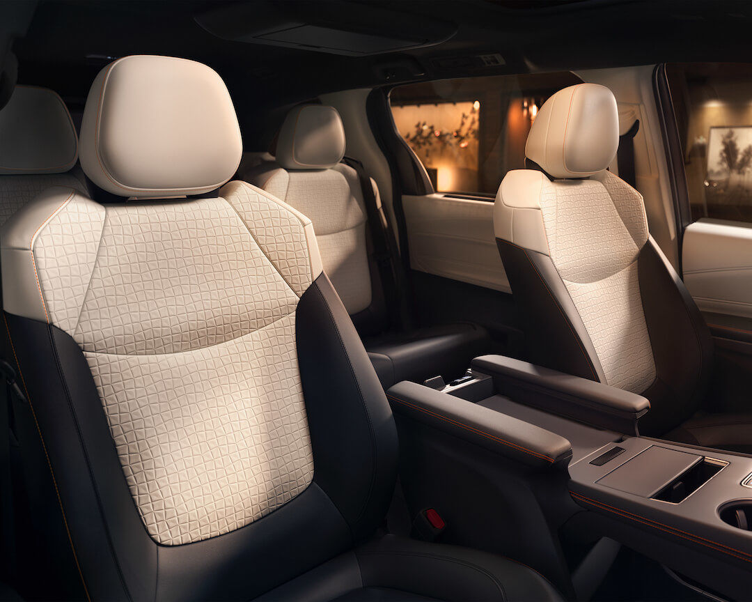 2021 Toyota Sienna XSE interior including Moonstone seats