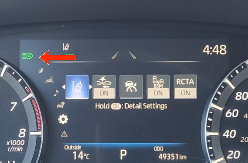 Enable Auto High Beams Orangeville Toyota