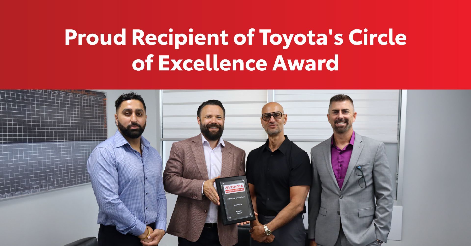 Oakville Toyota Recognized with Toyota Circle of Excellence Award