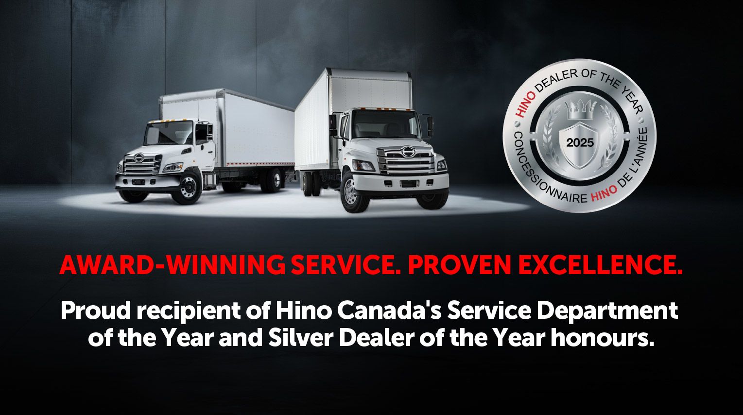 Tri Truck Centre is proud to be recognized by Hino Canada for service excellence and dealer performance, supporting commercial truck customers across Barrie and Southern Ontario.