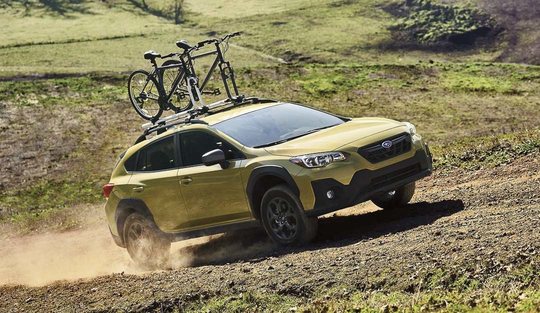 Subaru Crosstrek 2022 dans un sentier accidenté