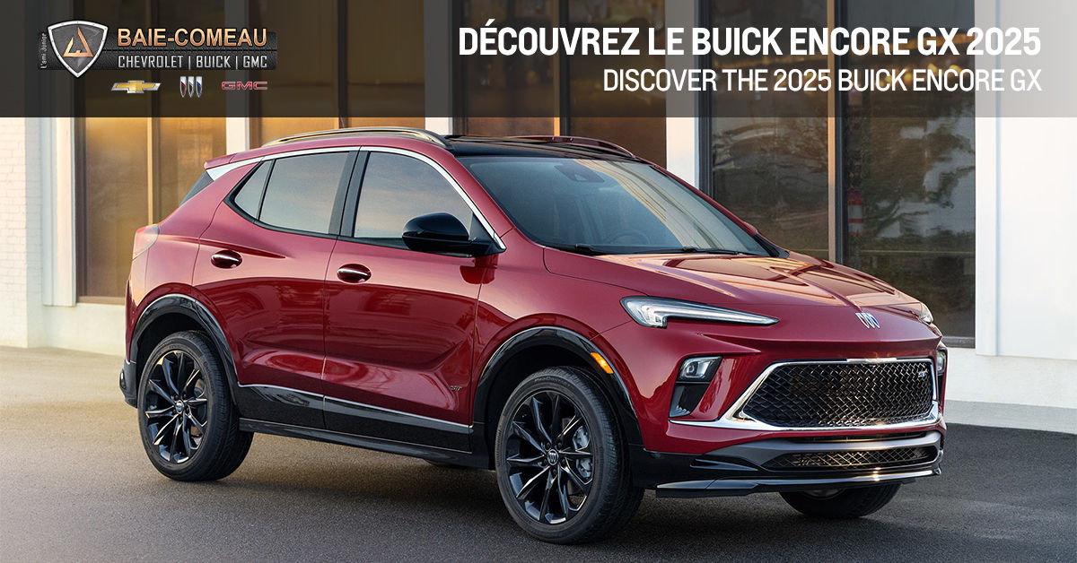 Discover the 2025 Buick Encore GX at Baie-Comeau GMC Chevrolet Buick