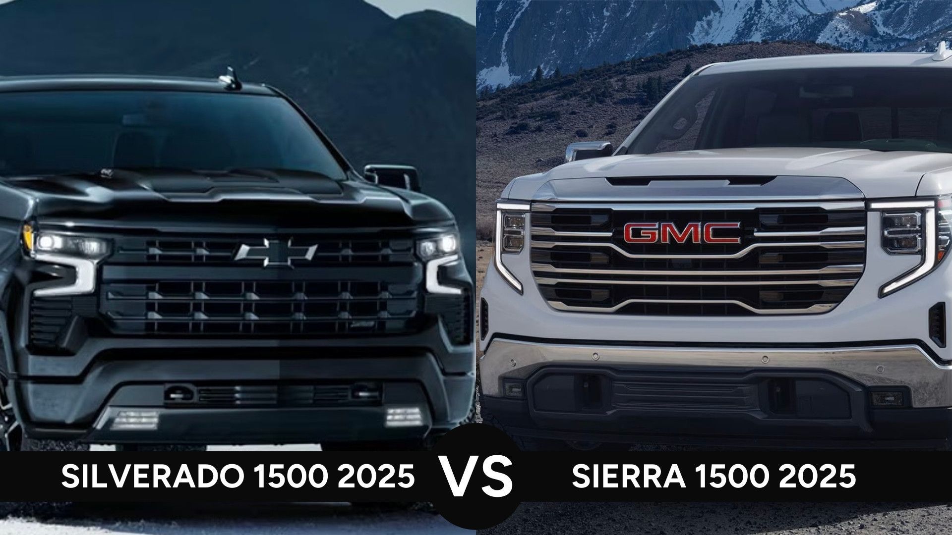 Chevrolet Silverado 1500 2025 vs GMC Sierra 1500 2025 : notre comparatif