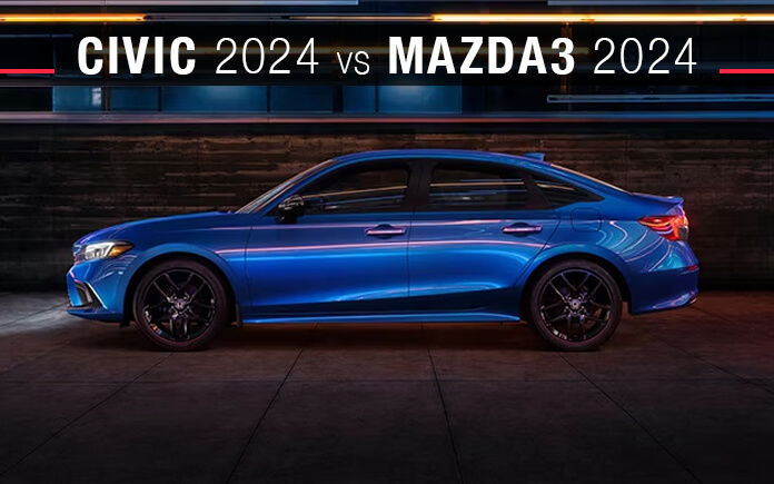 Honda Civic 2024 vs Mazda3 2024