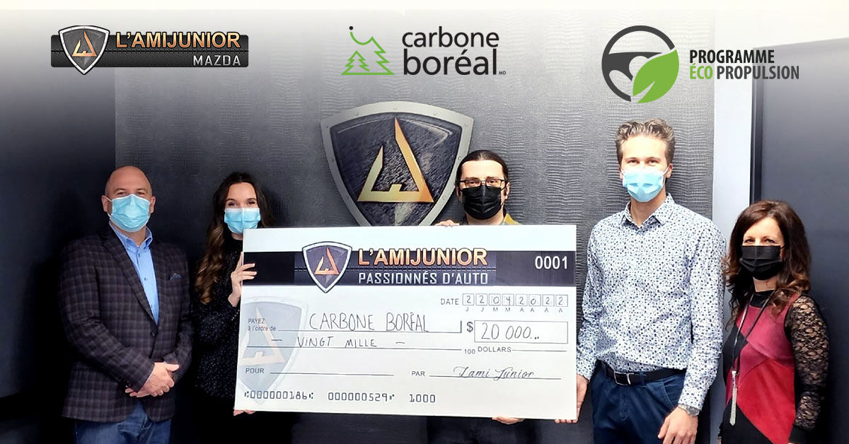 Le Groupe l'Ami Junior remet 20 000 $ à Carbone boréal