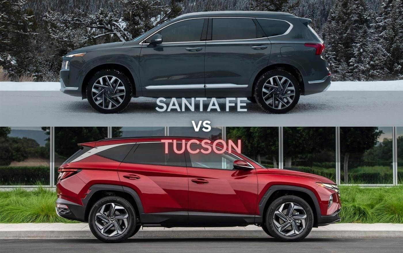 Hyundai Santa Fe 2022 vs Hyundai Tucson 2022