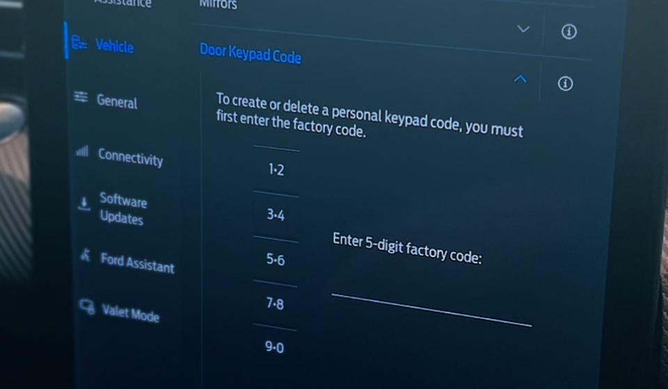 How to change your Mach-E's door code
