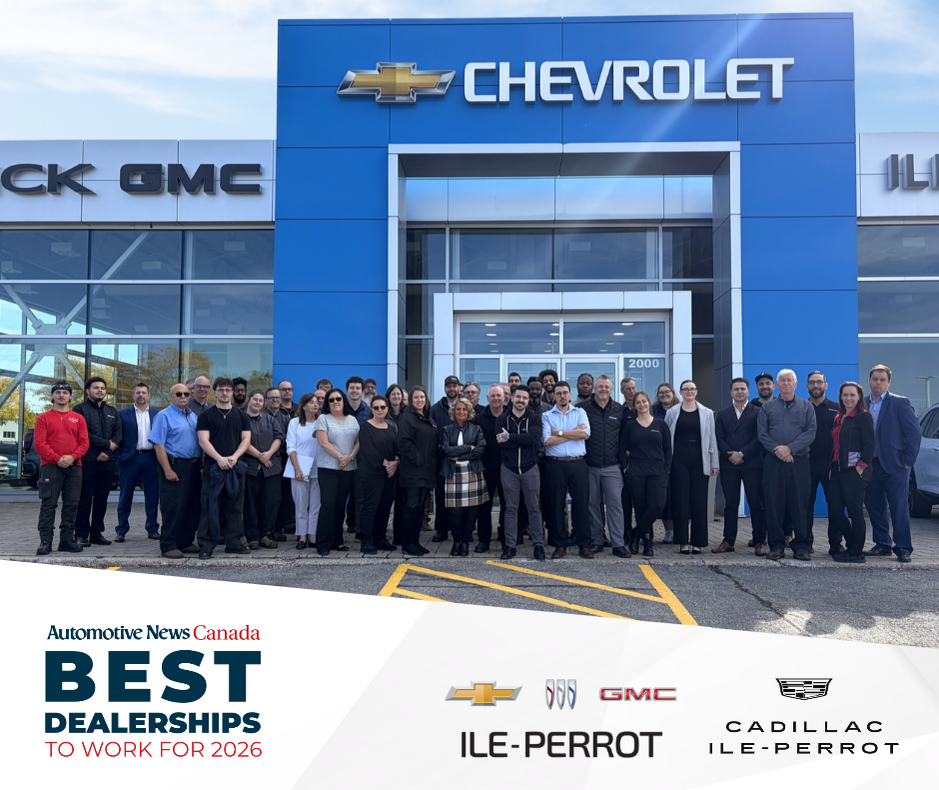 Cadillac Chevrolet Buick GMC de l’Île-Perrot reconnu parmi les meilleurs concessionnaires où travailler en 2026
