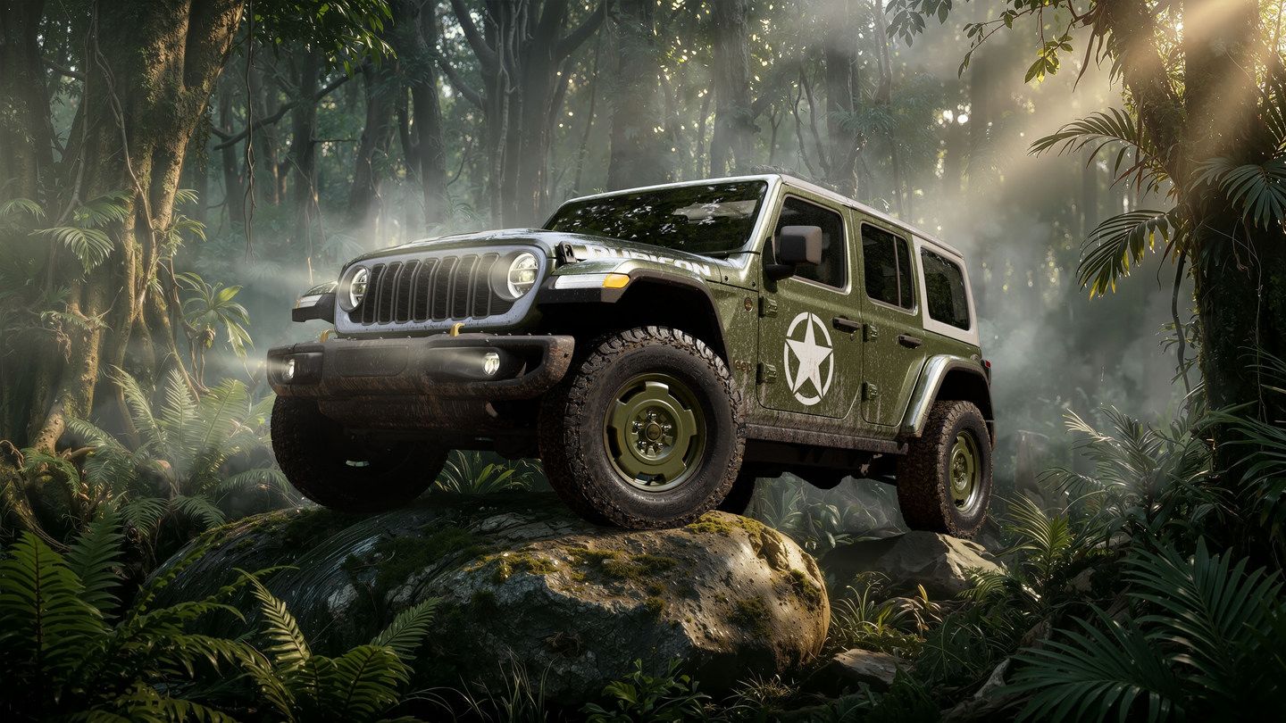 2027 Jeep Wrangler Sarge Features Bronze Tow Hooks, Military Door Star Graphics and a Vintage 1941 Hood Decal