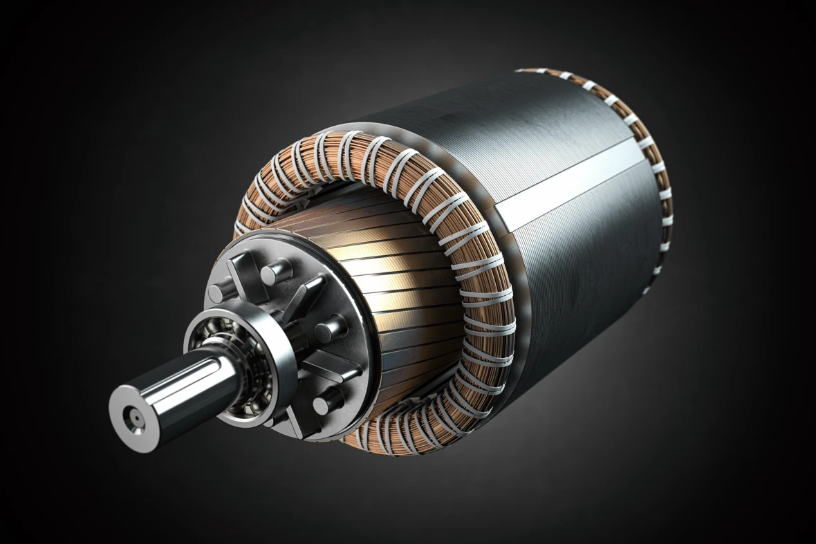 Electric motor used in a hybrid car.