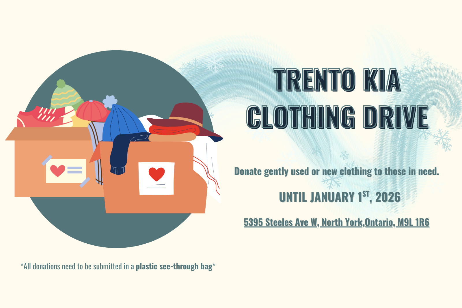 Trento Kia Winter Clothing Donation Drive