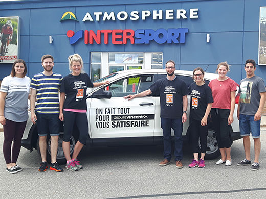 Étiquettes Unik et Intersport Shawinigan visités par la Brigade Sportive Groupe Vincent