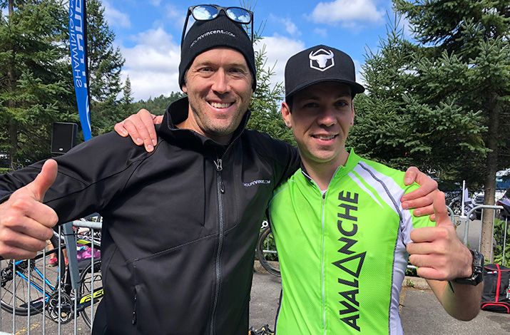 Zone de transition Groupe Vincent : de la sueur et des sourires au triathlon des Défis du Parc!