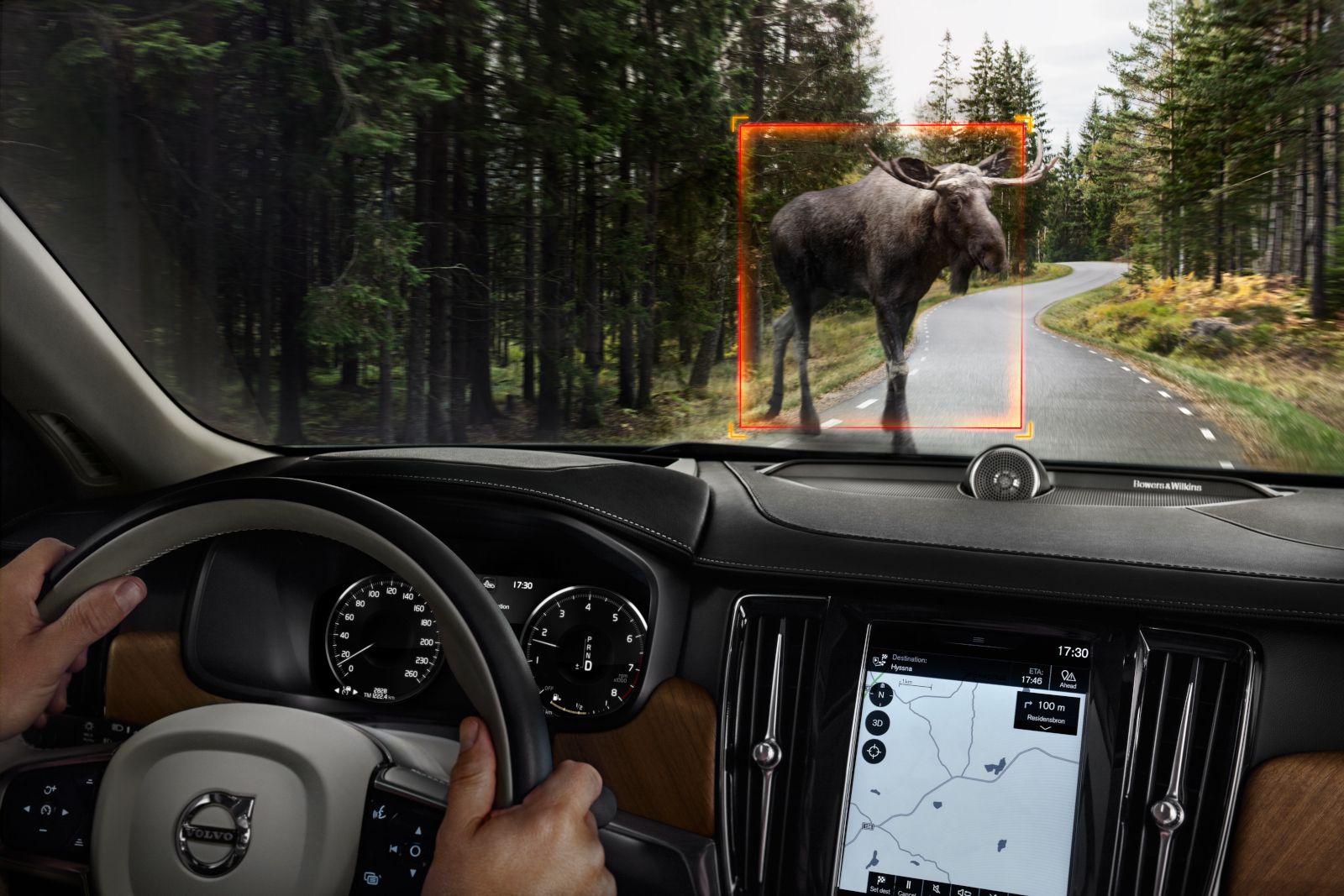 How does the Volvo Large Animal Braking Technology Work?