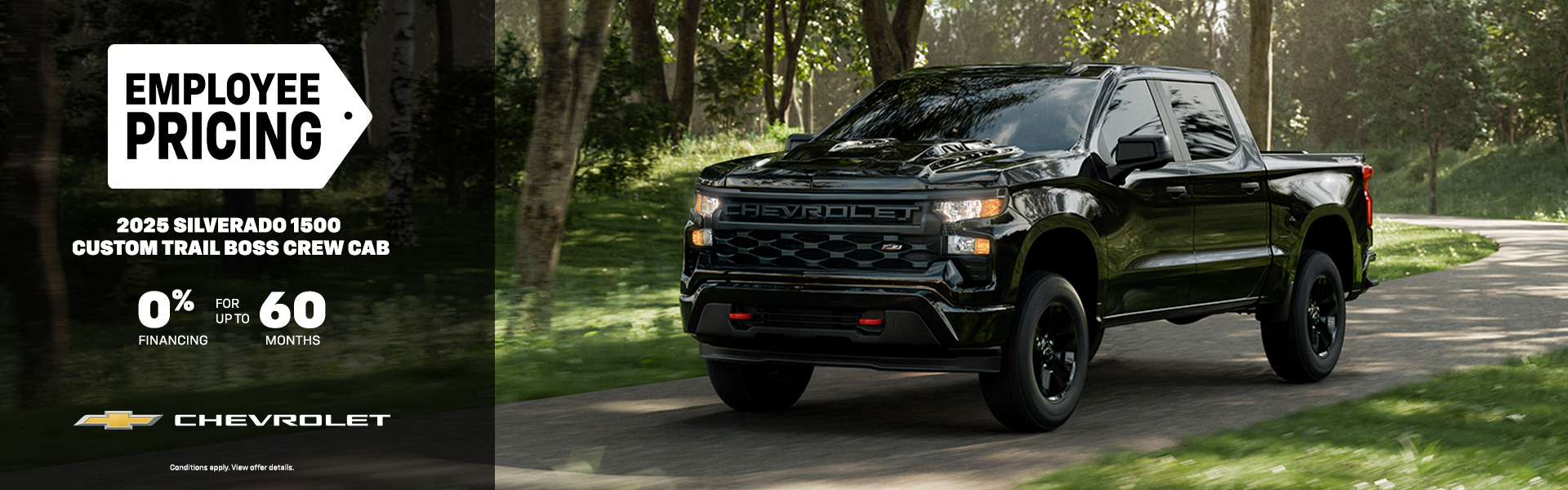 Chevrolet - Silverado 1500 Custom Trail Boss Crew Cab Finance