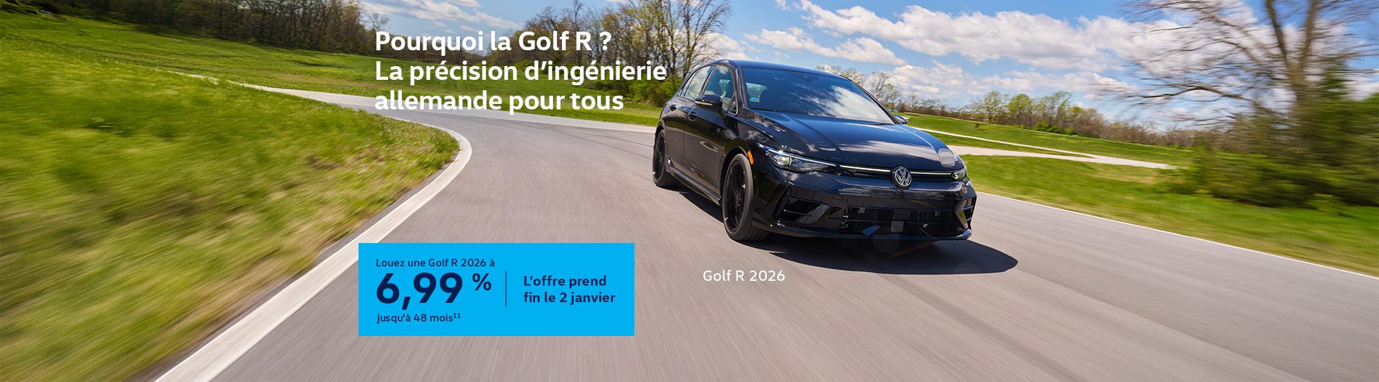 VWCA December2026 Monthly offer - Golf R