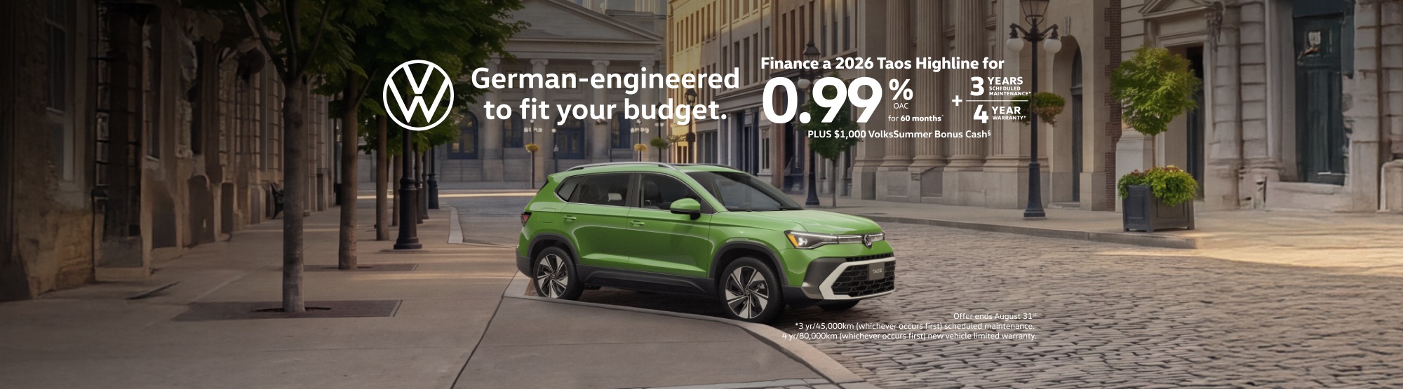 VWCA August2026 Monthly offer - Taos