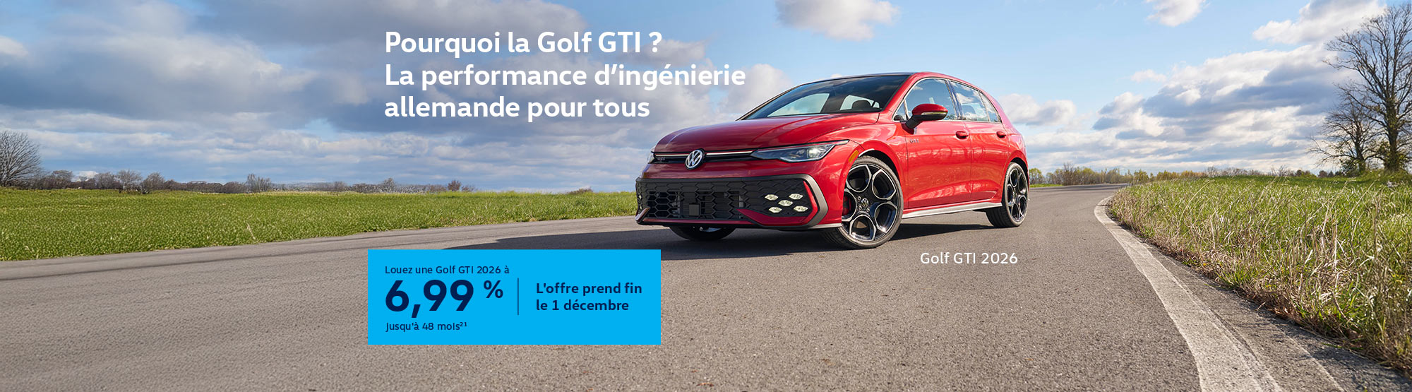 VWCA November2025 Monthly offer - Golf GTI
