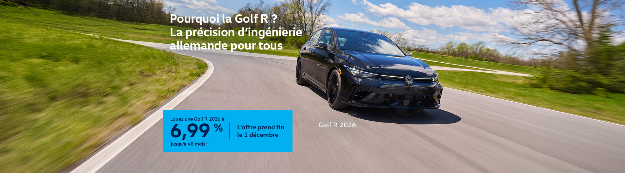 VWCA November2025 Monthly offer - Golf R