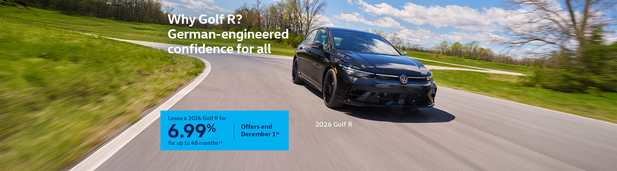 VWCA November2025 Monthly offer - Golf R
