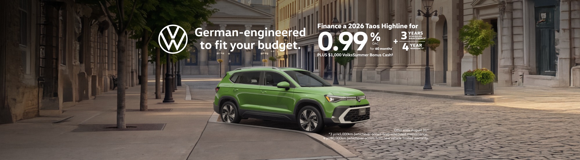 VWCA August2026 Monthly offer - Taos