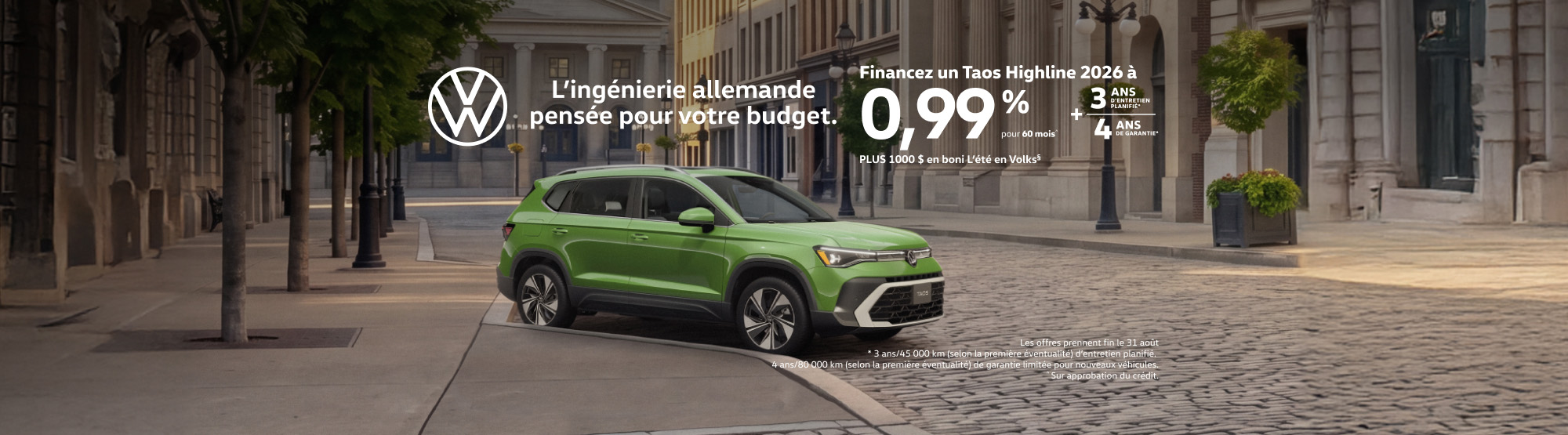 VWCA August2026 Monthly offer - Taos