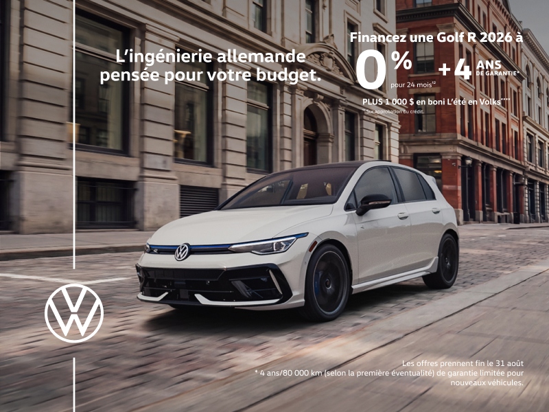 VWCA August2026 Monthly offer - Golf R