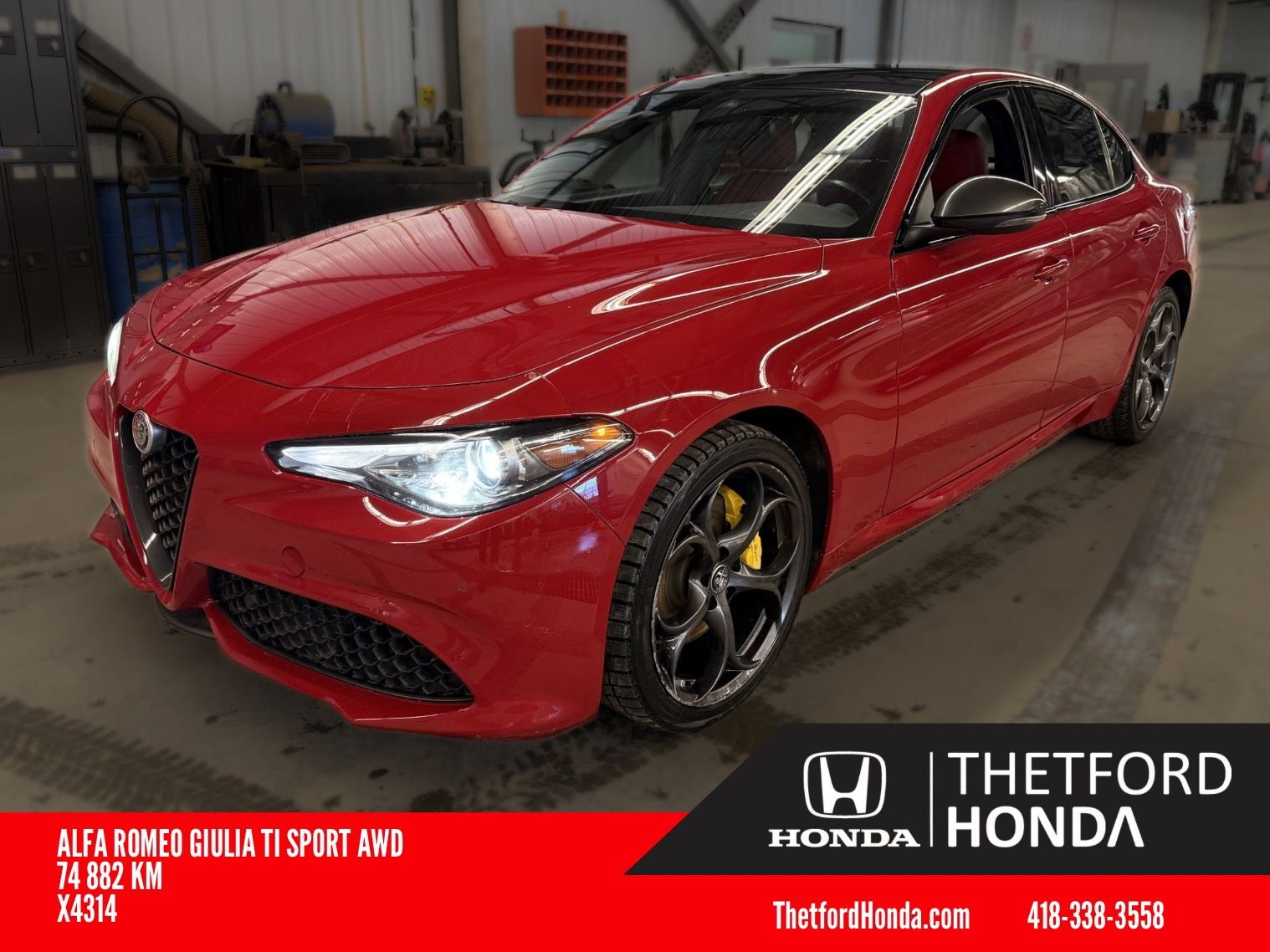 2020 Alfa Romeo Giulia Ti Sport AWD ** NERO EDIZIONE ** TOIT PANORAMIQUE ** CUIR ROUGE ** AUDIO HARMAN/KARDON