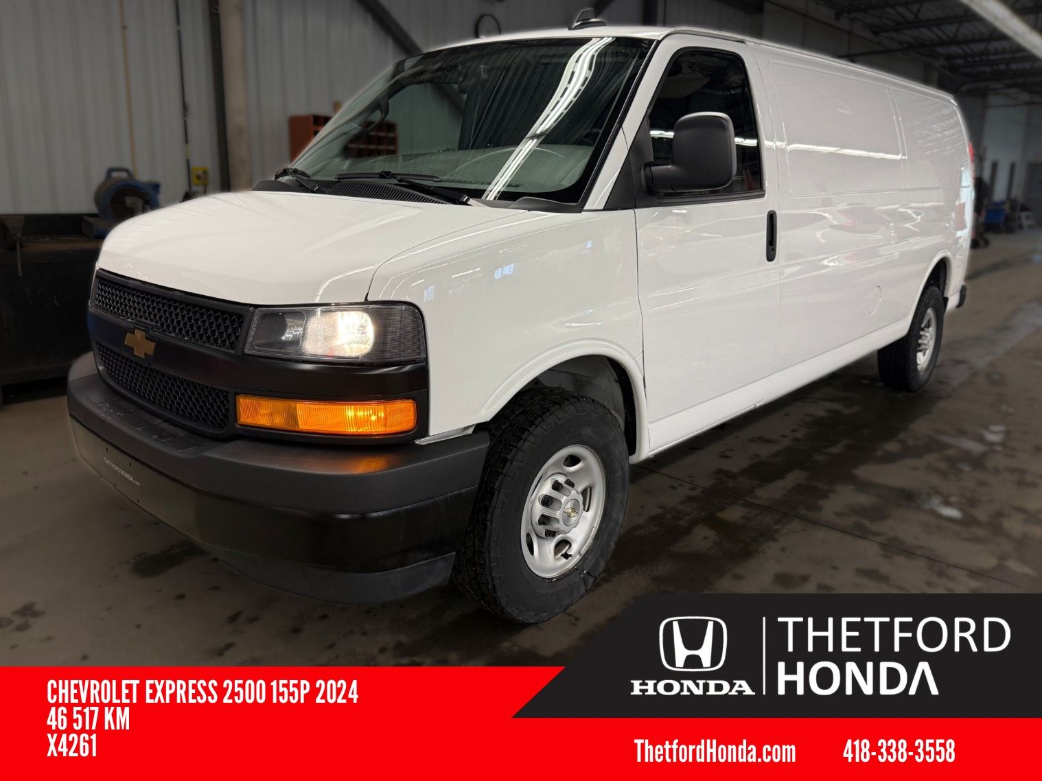 2024 Chevrolet Express 2500 155 Pouces ** VERSION ALLONGÉE ** PNEUS D'HIVER ** PRETE À TRAVAILLER  ** JAMAIS ACCIDENTÉ