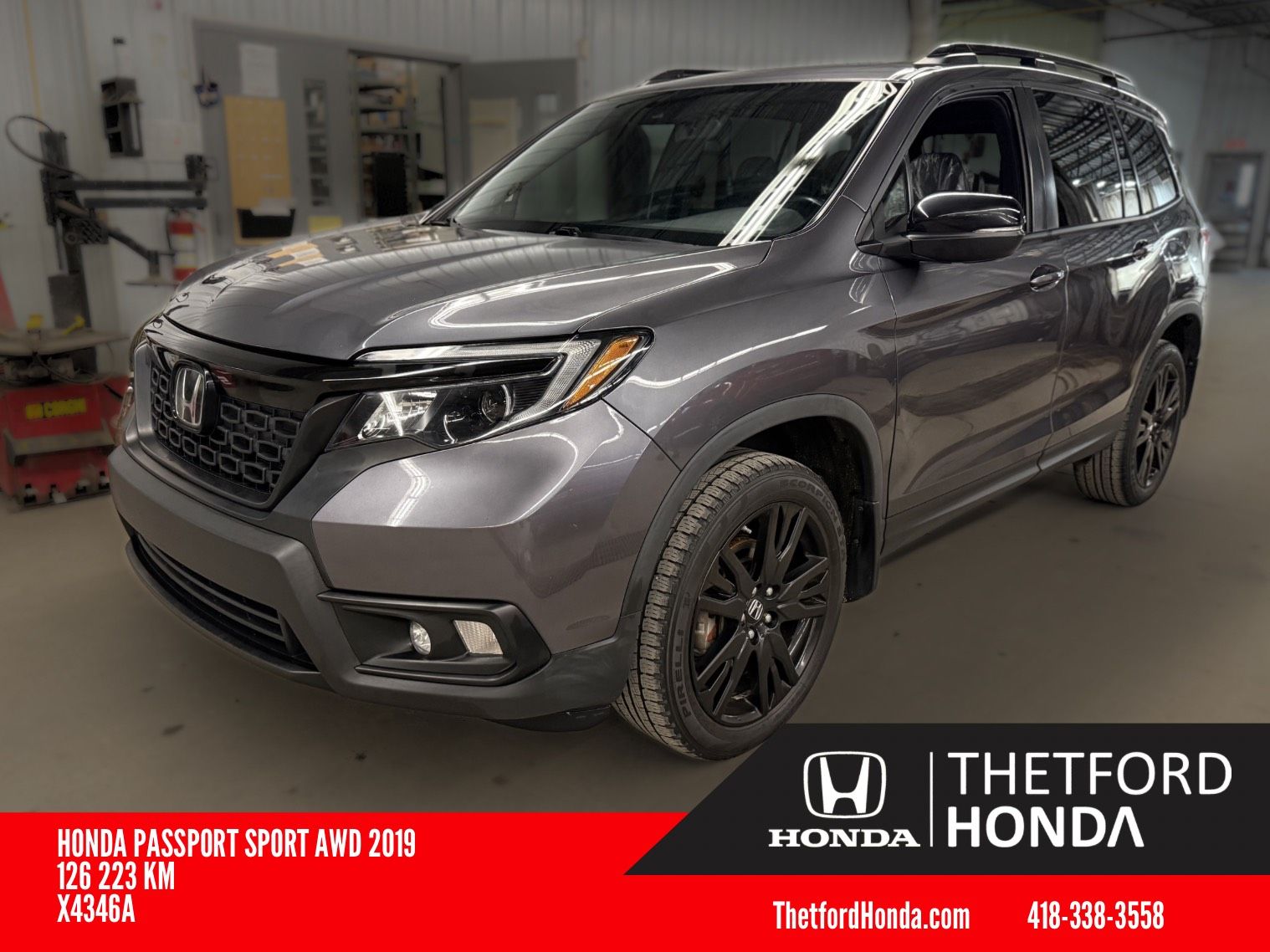 2019 Honda Passport Sport AWD ** TOIT OUVRANT ** SIEGES + VOLANT CHAUFFANT ** V6 3.5L **