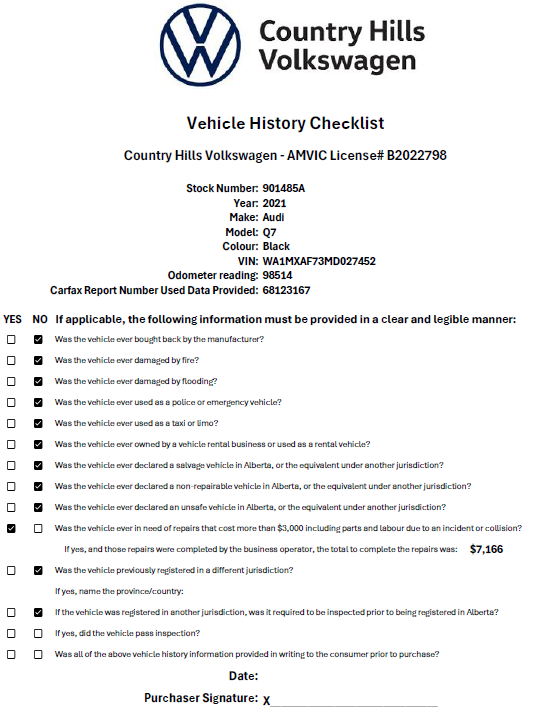 2021 Audi Q7 in Calgary, Alberta