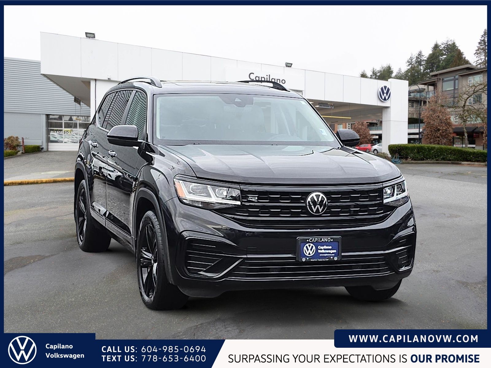 2023 Volkswagen Atlas Highline 3.6L 4MOTION | R Line & Captain's Chairs Just Arrived! Local Vehicle, Well-Equipped