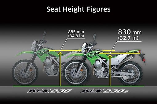 Kawasaki KLX230 S Non-ABS SEMI ROUTE SEMI TRAIL SURBAISSER 2023