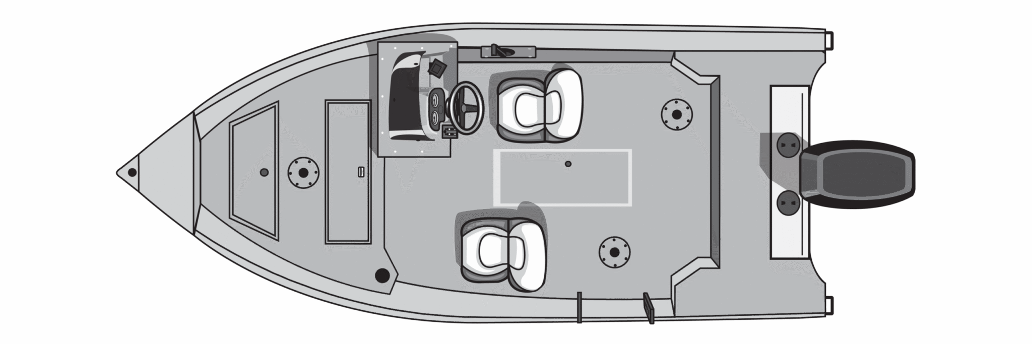 2027 Smokercraft PATRIOT DLX 16 SC BATEAU PECHE ALUMINIUM