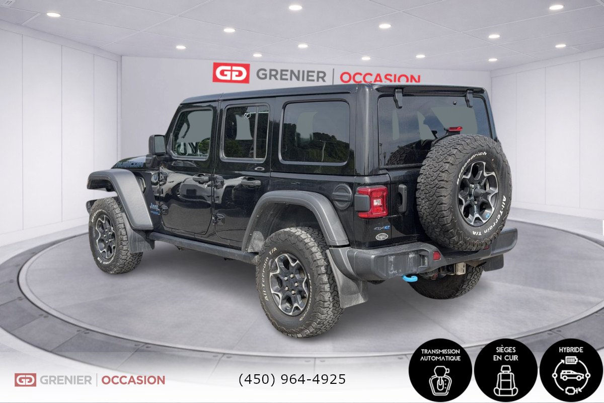 Photo 2021 Jeep Wrangler 4xe Unlimited Rubicon Cuir #4