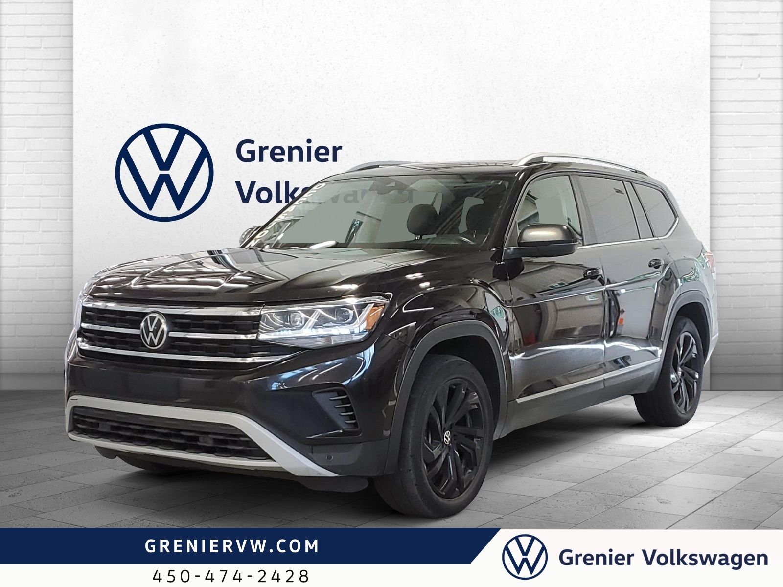 2022 Volkswagen Atlas Highline, Cuir, Toit, Carplay, V6