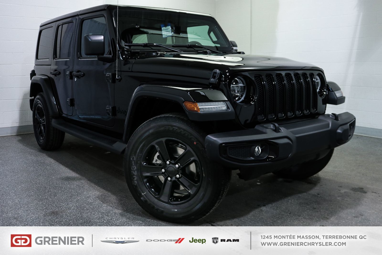 Jeep Wrangler SAHARA ALTITUDE+2 TOITS+V6+145/SEMAINE* 2020 Noir neuf 53995.0 Grenier