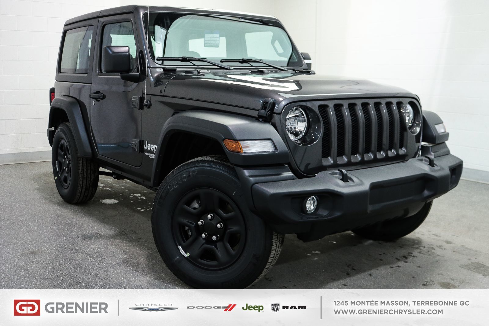 Jeep Wrangler SPORT+TOIT RIGIDE+A/C+4X4 2019 Noir neuf 39925.0 Grenier Chrysler Dodge Jeep Jeep Wrangler SPORT+TOIT RIGIDE+A/C+4X4 2019 Noir neuf 39925.0 Grenier Chrysler Dodge Jeep