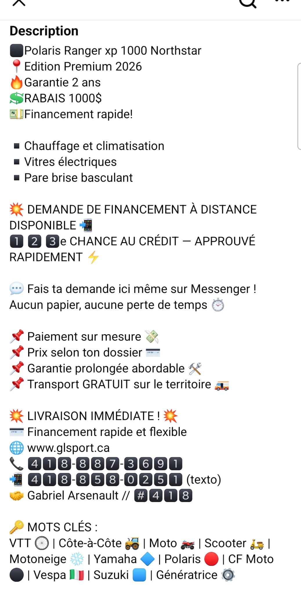 2026 Polaris Ranger XP 1000 EPS NorthStar Edition Premium