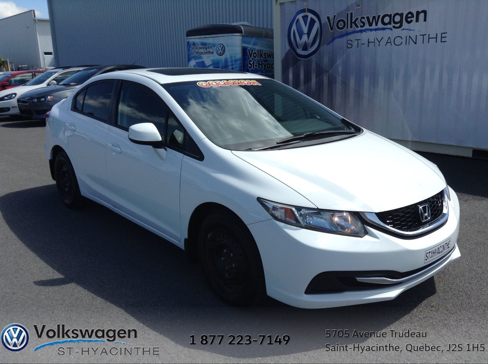 Used 13 Honda Civic Sdn Ex Toit Mags White 126 3 Km For Sale 9994 0 Volkswagen St Hyacinthe 4318a