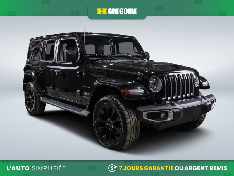 2021 Jeep Wrangler 4XE SAHARA PLUG IN HYBRID 4WD CUIR MAGS 20 PO