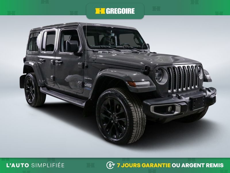2021 Jeep Wrangler 4XE SAHARA PLUG IN HYBRID 4WD CUIR MAGS 20 PO